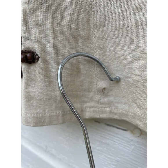 Willi Smith Linen Skirt A-Line Embroidered Beaded Floral sz 6 Lined Natural READ - Picture 4 of 6